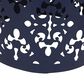 Hearth and Haven Outdoor End Table with Floral Pattern in Navy Blue, , large