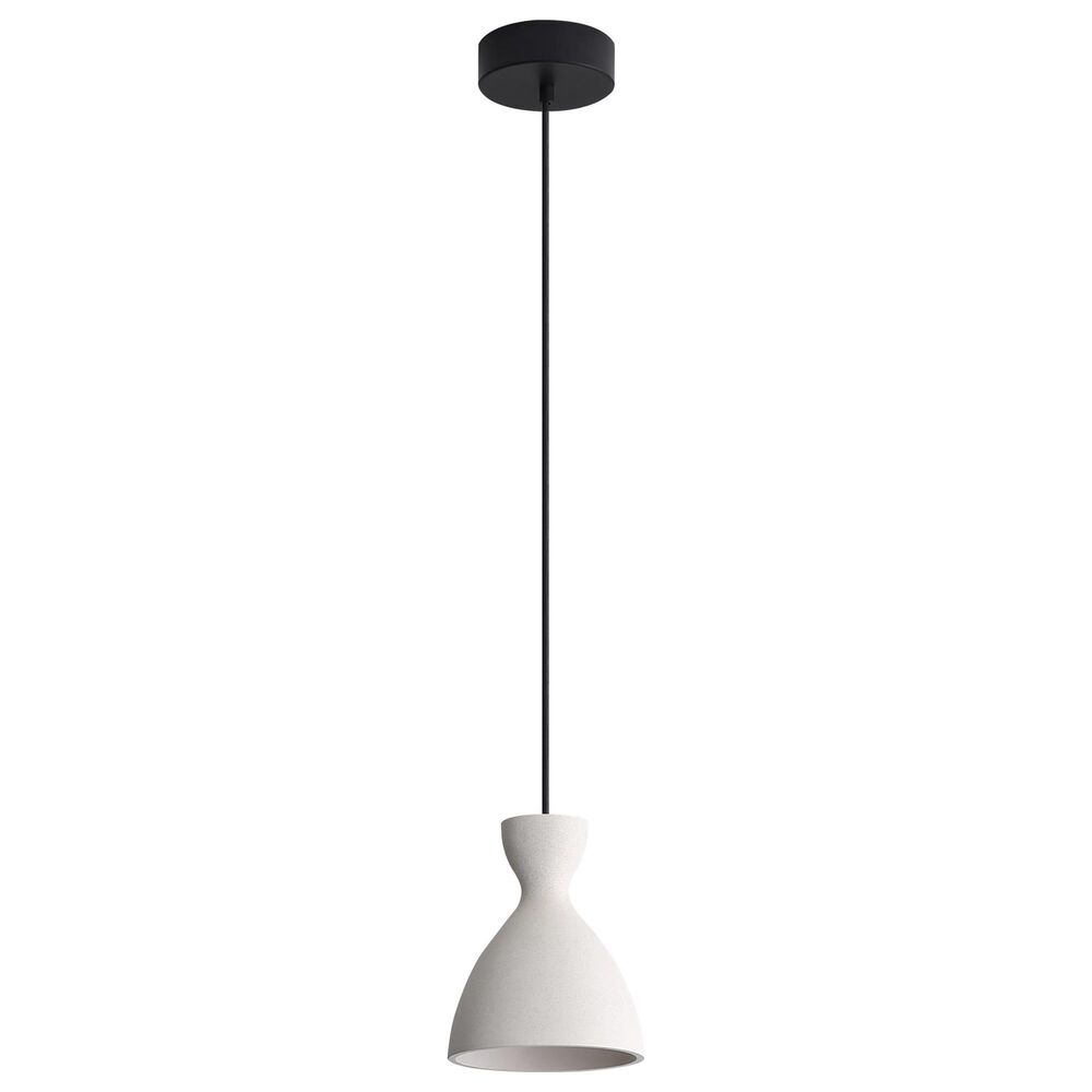 Golden Lighting Aethera 7" 1-Light LED Pendant in White Sandstone, , large