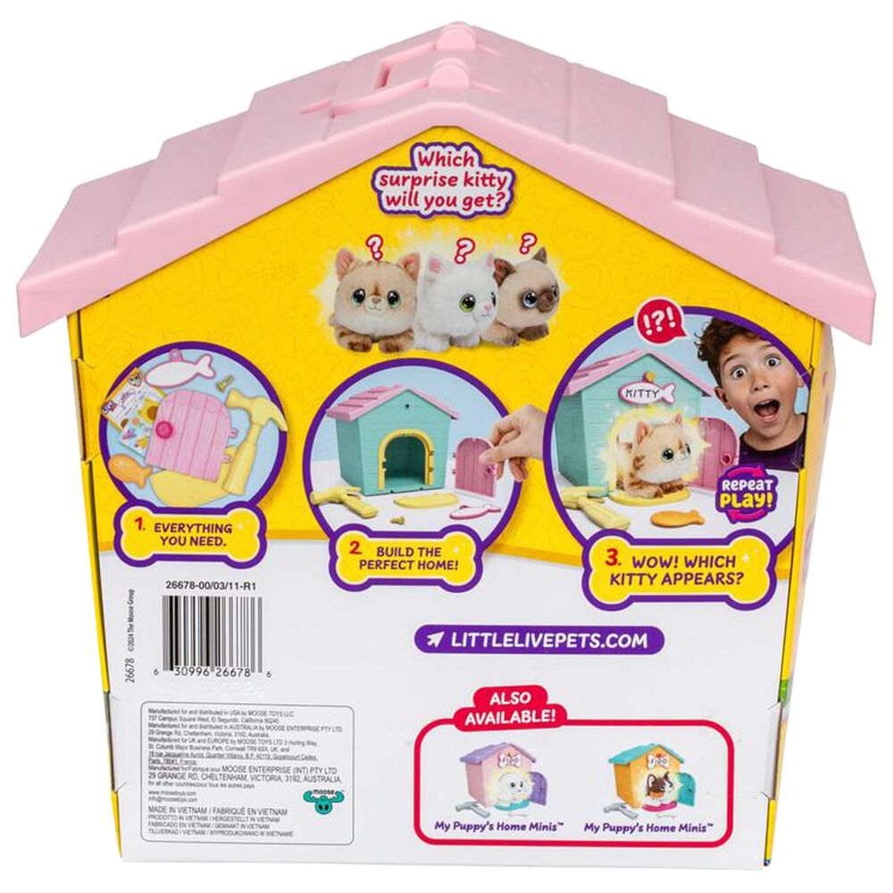 Little Live Pets My Kitty&#39;s Home Minis Playset with Surprise Plush and Buildable House in Multicolor, , large