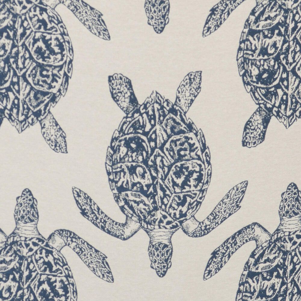 Linon Home Decor Hawksbill Accent Chair in Indigo and Cream, , large