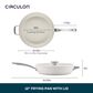 Circulon 12" Ceramic Nonstick Frying Pan with Lid in Pearl White, , large