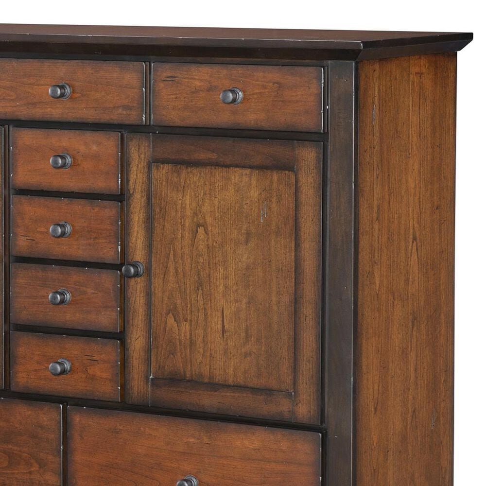 St Claire Home Fenmore 2-Door 9-Drawer Chest in Mocha and Distressed Cherry, , large