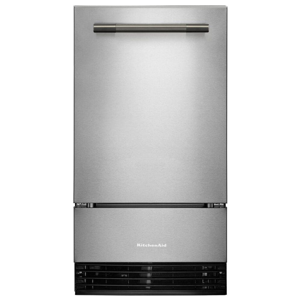 KitchenAid 18&quot; Automatic Ice Maker with Drain Pump in PrintShield Stainless, , large