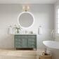James Martin Vanities Brittany 36" Single Bathroom Vanity in Smokey Celadon with 3 cm White Zeus Quartz Top and Rectangular Sink, , large