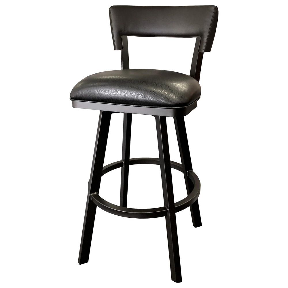 Delaware Dining Hilton 30" Swivel Barstool in Pebblestone/Black, , large