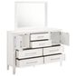 New Heritage Design Andover 6 Drawer Dresser and Mirror in White, , large