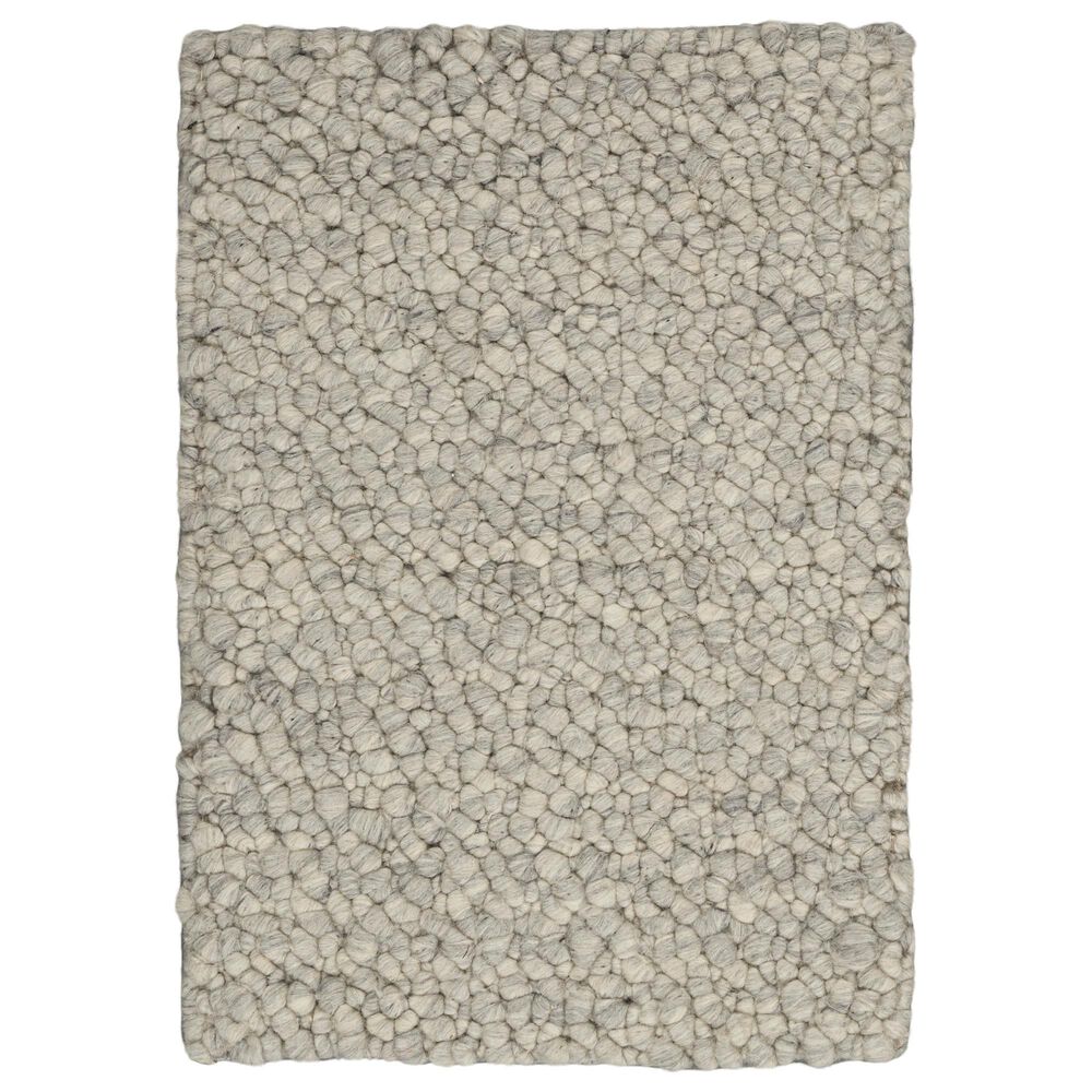 Nourison Riverstone Grey and Ivory 2" x 3" Area Rug, , large