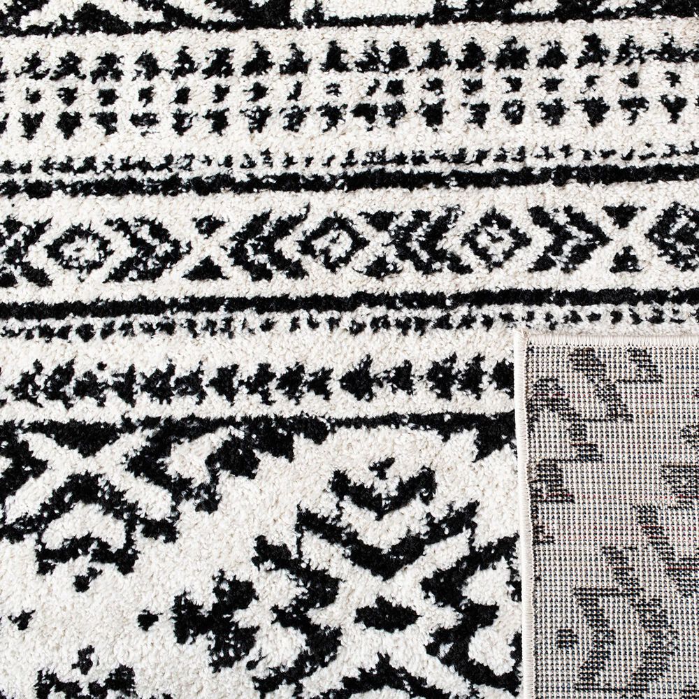 Safavieh Tulum Bohemian 3&#39; Square Black and Ivory Area Rug, , large