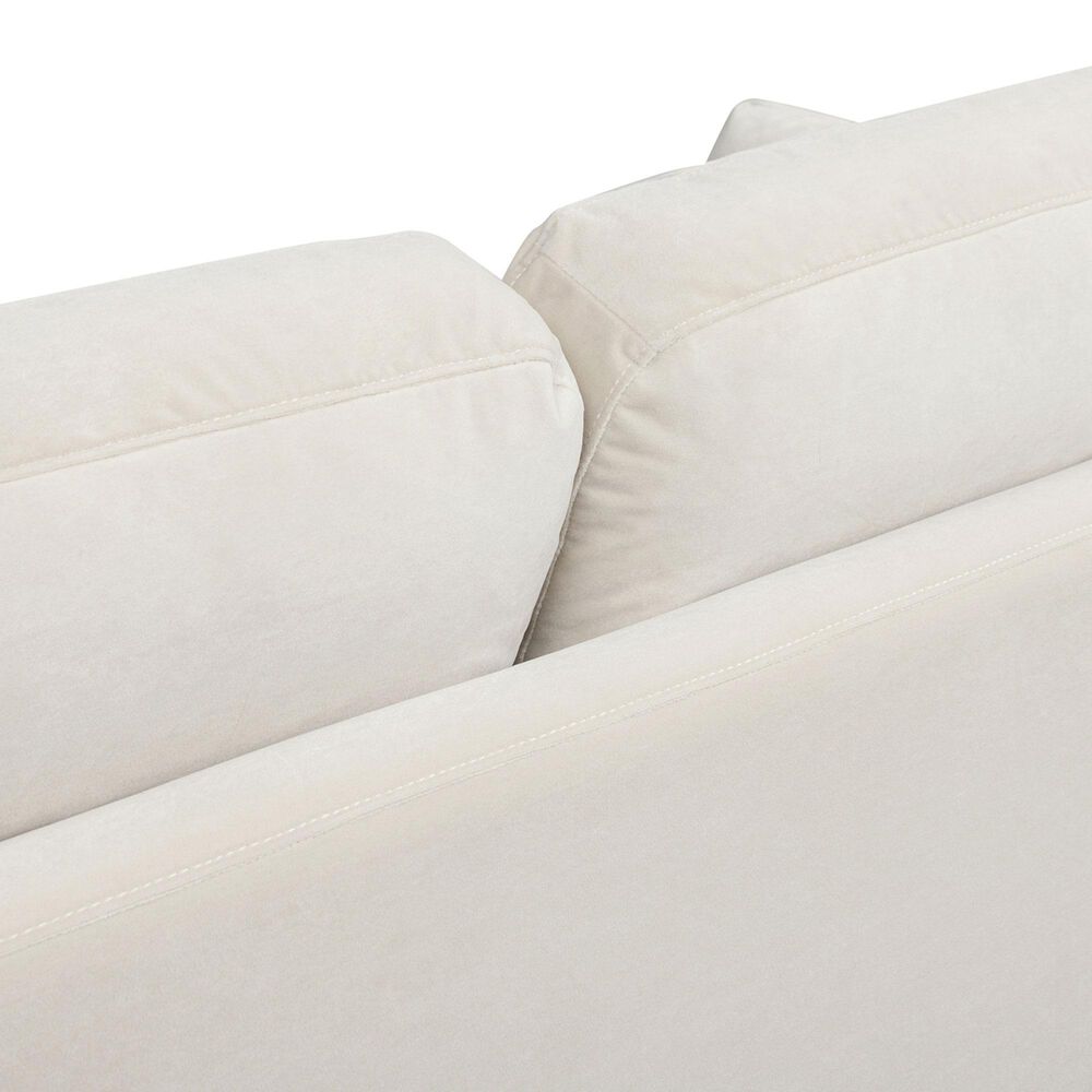 Jennifer Taylor Home Pasadena Stationary Sofa in French Beige Velvet, , large