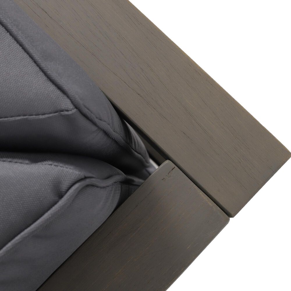 Hearth and Haven Brava Outdoor Corner Bench with Coffee Table in Dark Gray, , large