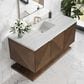 James Martin Vanities Marcello 48" Single Bathroom Vanity in Chestnut with 3 cm Arctic Fall Solid Surface Top and Rectangular Sink, , large