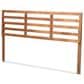 Baxton Studio Akemi King Slat Headboard in Ash Walnut, , large