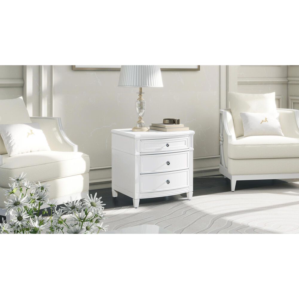 Jennifer Taylor Home Dauphin End Table in Merino White, , large