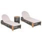 Hearth and Haven 3-Piece Outdoor Rope Chaise Lounge Set with Grey Side Table in Beige, , large