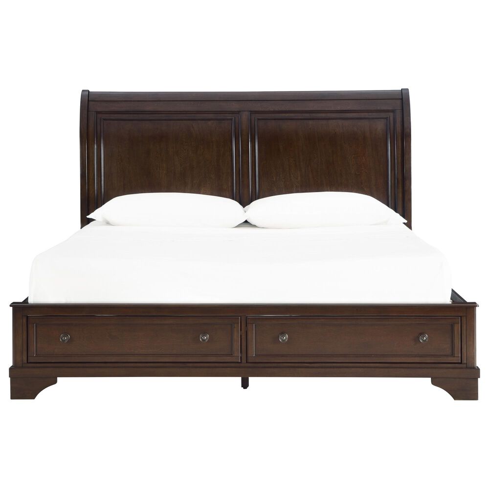 Ashley Trellington 4-Piece King Bedroom Set in Warm Brown Cherry, , large