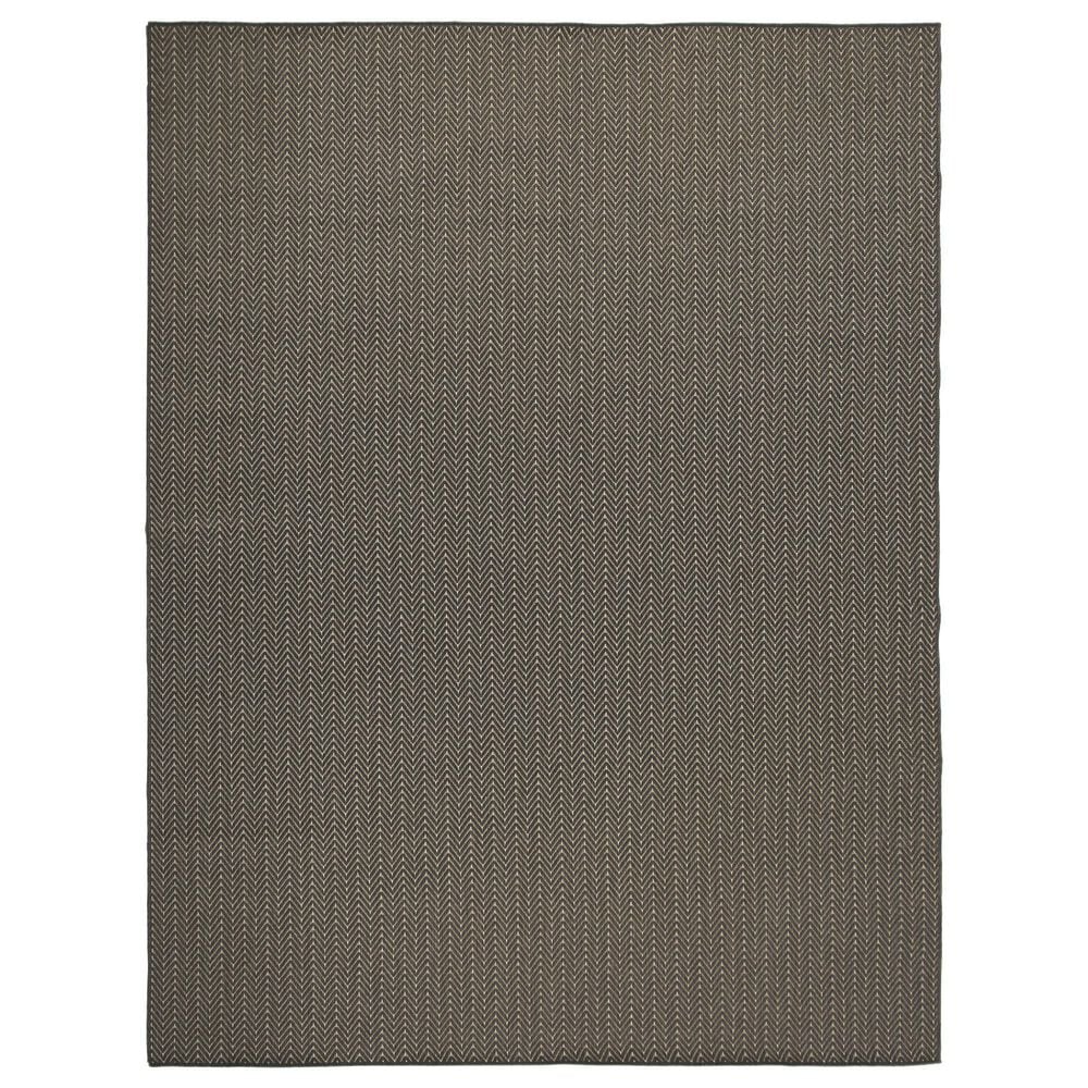 Nourison Horizon HOZ02 Charcoal 8" x 10" Indoor/Outdoor Area Rug, , large