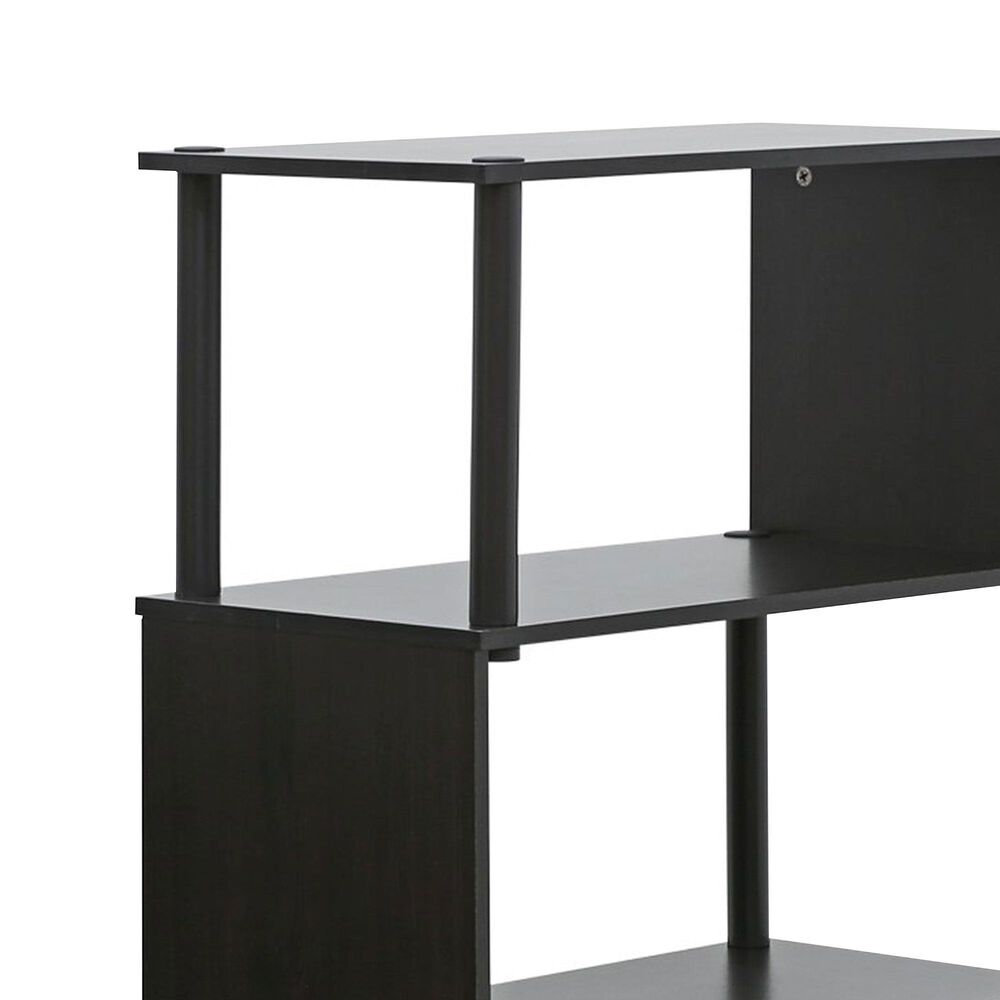 HOMLUX Flexi 5-Tier Rack Bookshelf in Espresso, , large