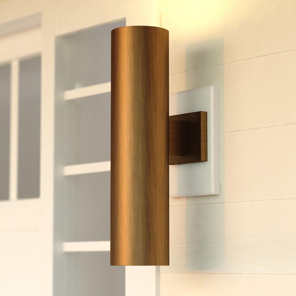 Vaxcel Chiasso 20" 2-Light Outdoor Wall Sconce in Warm Brass, , large