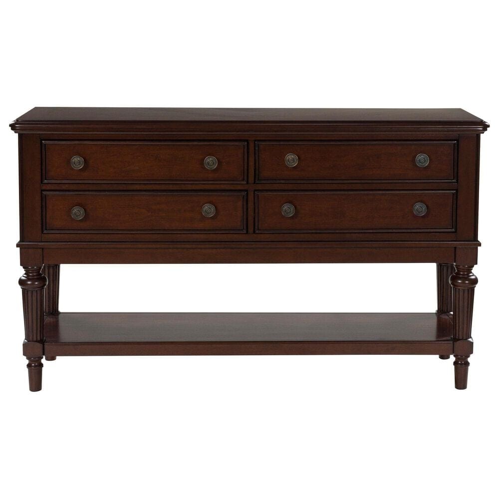 Ashley Lavinton 4-Drawer Server in Cherry Brown, , large