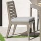 Homestyles Sustain Patio Dining Armless Chair with Gray Cushion in Stain Brown (Set of 2), , large