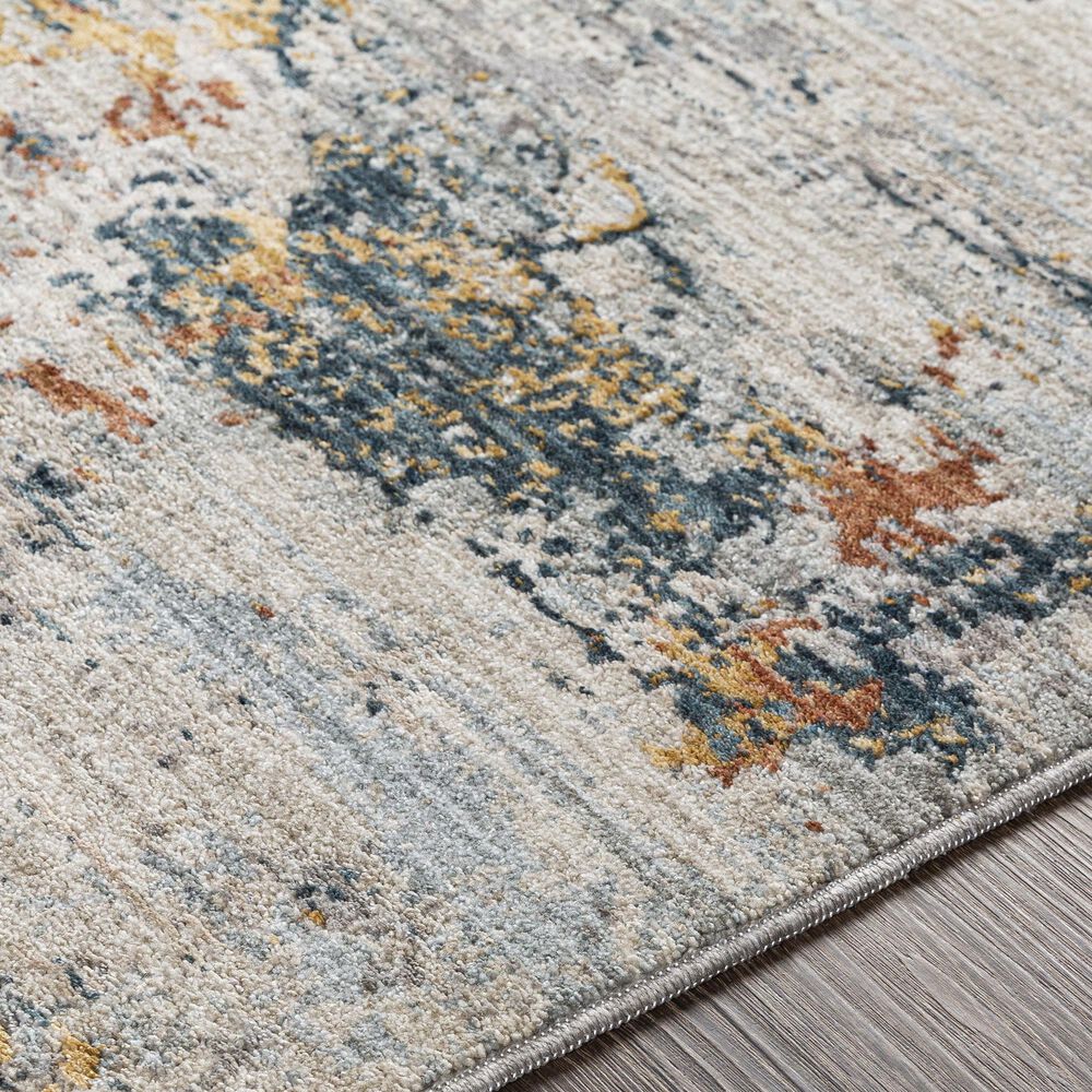 Surya Laila  5&#39; x 7&#39;6&quot; Light Gray, Navy, Teal, Clay and Camel Area Rug, , large