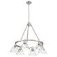 Golden Lighting Orwell 6-Light Chandelier with Clear Glass Shade in Pewter, , large