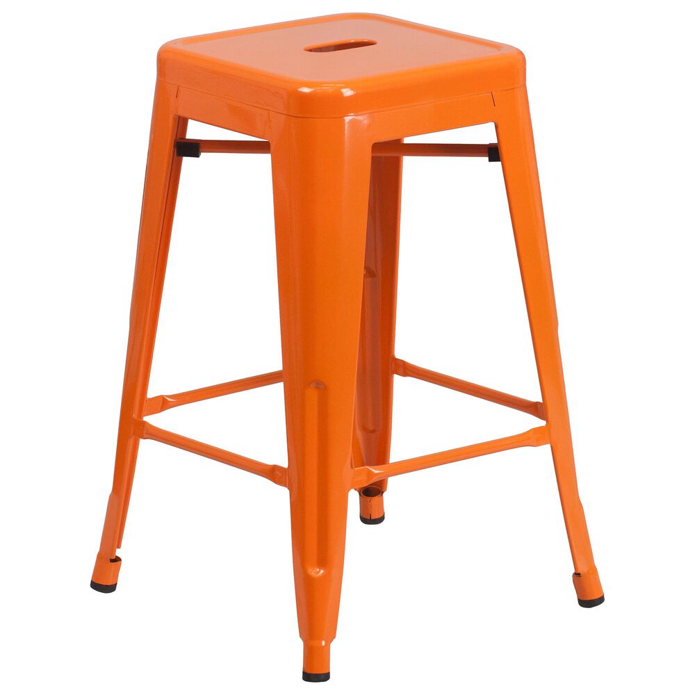 Flash Furniture 24" Counter Stool in Orange, , large