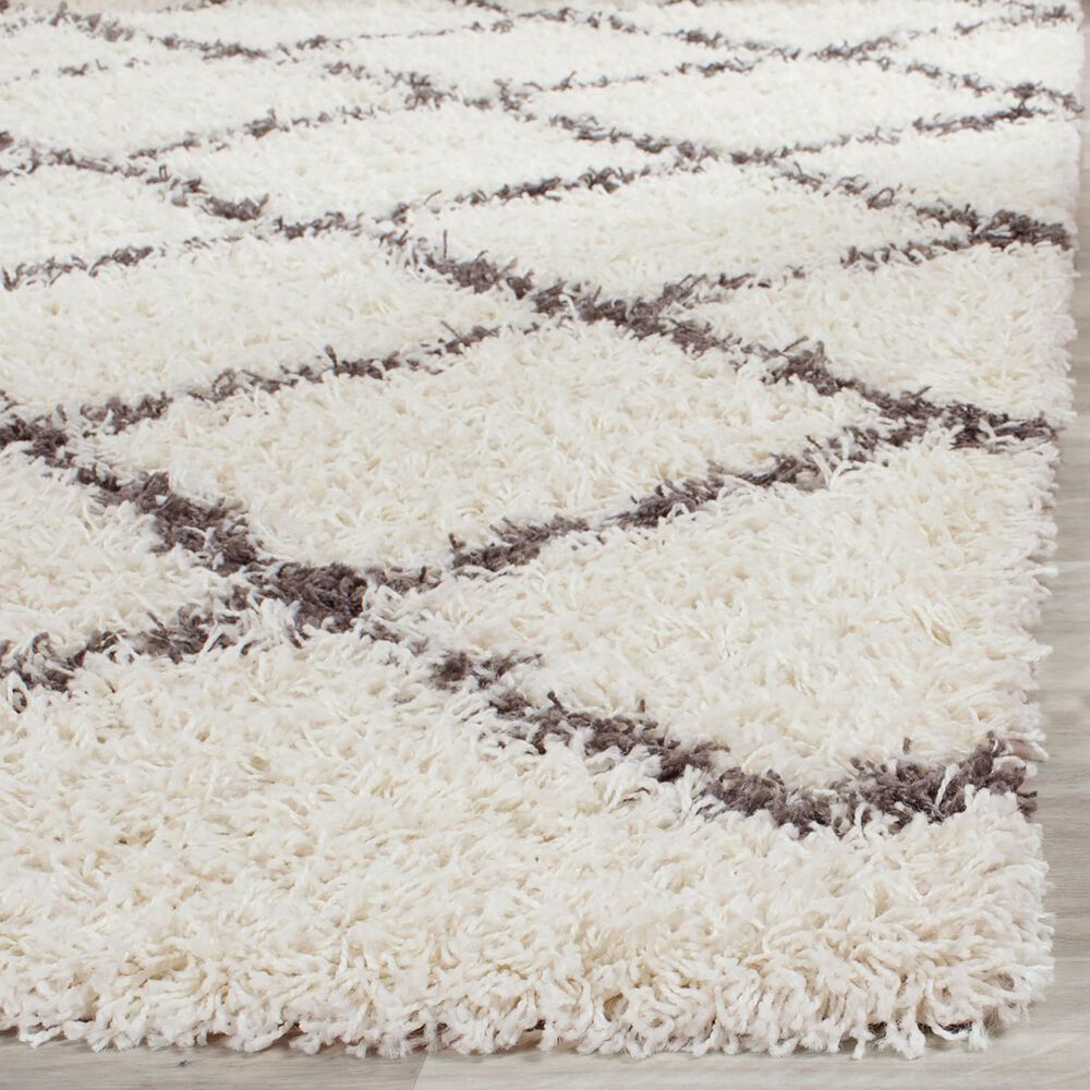 Safavieh Dallas Shag 8&#39; x 10&#39; Ivory and Dark Grey Area Rug, , large
