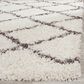 Safavieh Dallas Shag 8" x 10" Ivory and Dark Grey Area Rug, , large