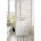 James Martin Vanities De Soto 30" Single Bathroom Vanity in Bright White with 3 cm Eternal Marfil Quartz Top and Rectangular Sink, , large