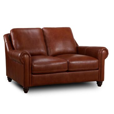 Sienna Designs Leather Loveseat in Chestnut, , large
