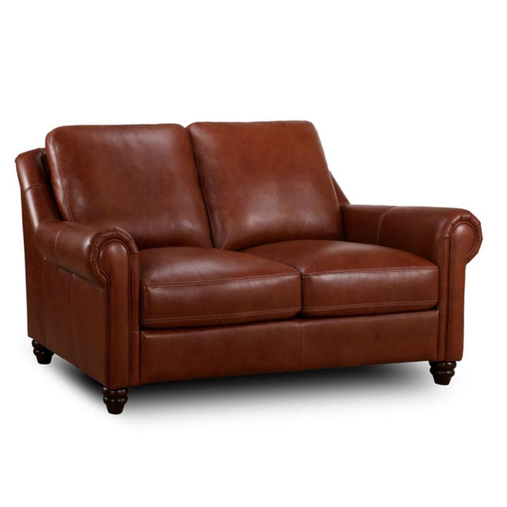 Sienna Designs Leather Loveseat in Chestnut, , large