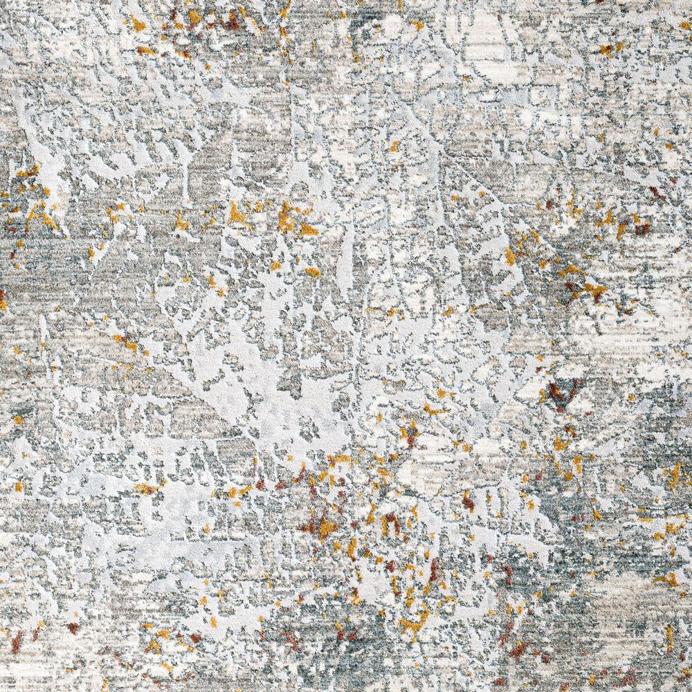 Surya Dresden Gray, White, Medium Gray, Light Slate, Mustard and Rust 2'7" x 3'11" Area Rug, , large