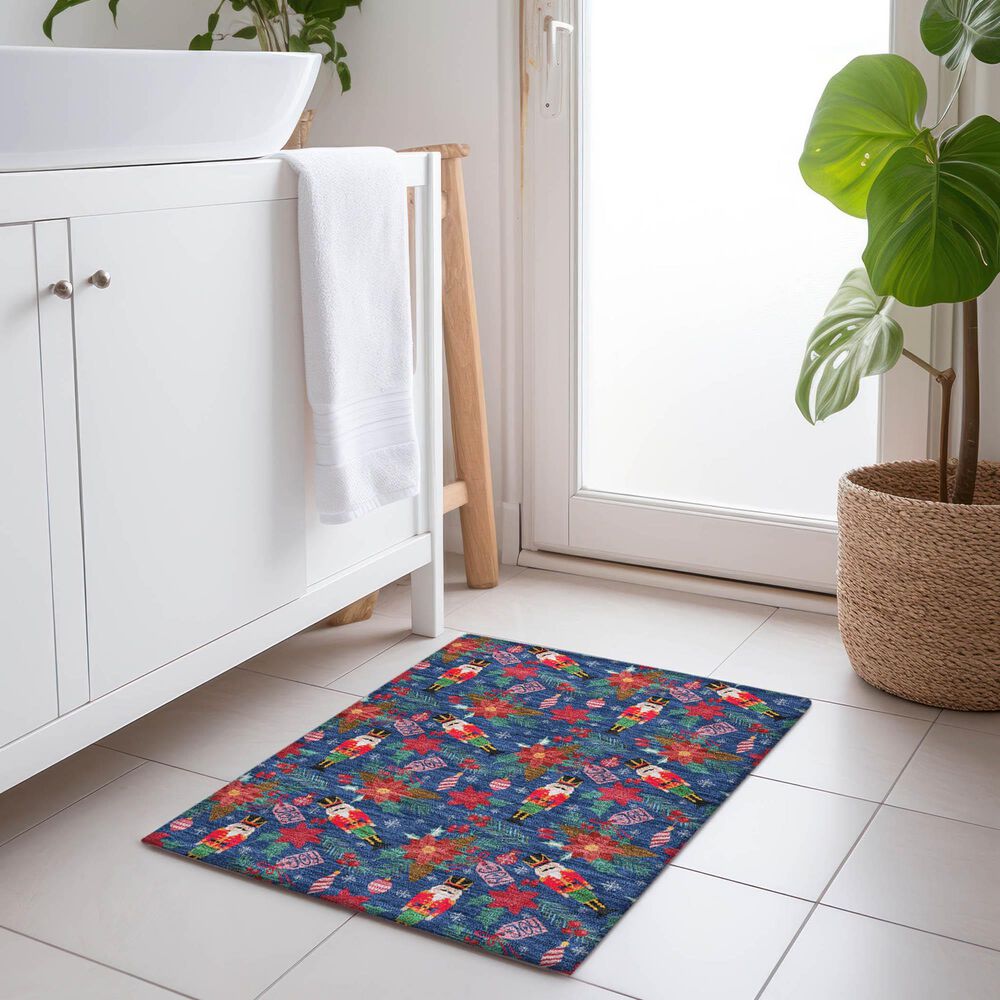 Dalyn Rug Company Wonderland WN30 1&#39;8&quot; x 2&#39;6&quot; Navy Indoor/Outdoor Area Rug, , large