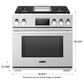 Signature Kitchen Suite 36" Dual-Fuel Pro Range with Griddle in Stainless Steel, , large