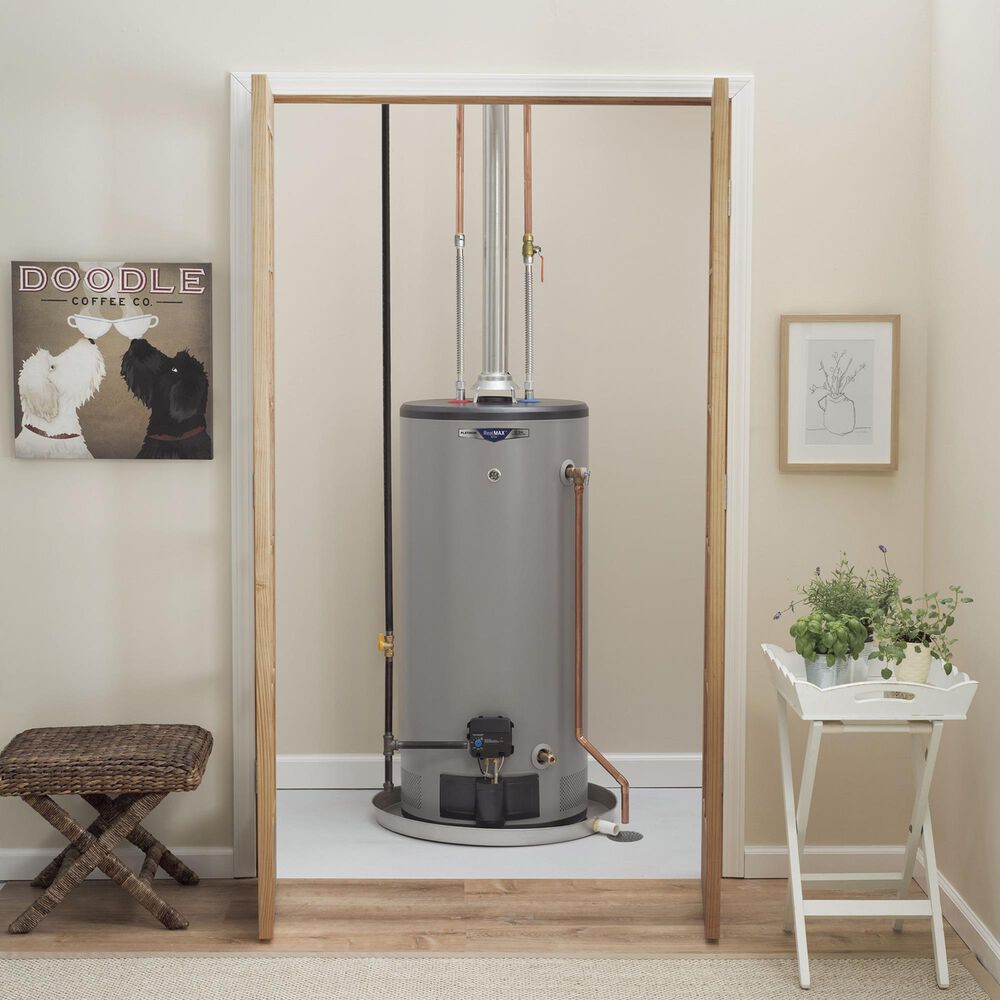 GE Appliances RealMAX Choice 40-Gallon Short Liquid Propane Atmospheric Water Heater in Gray, , large