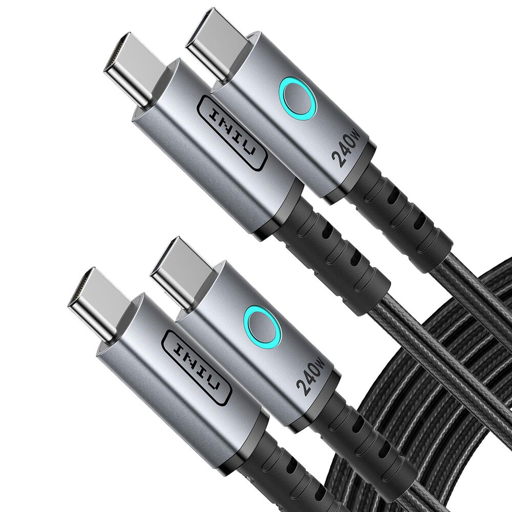 INUI Leopard 240W Fast Charging Cable in Black, , large