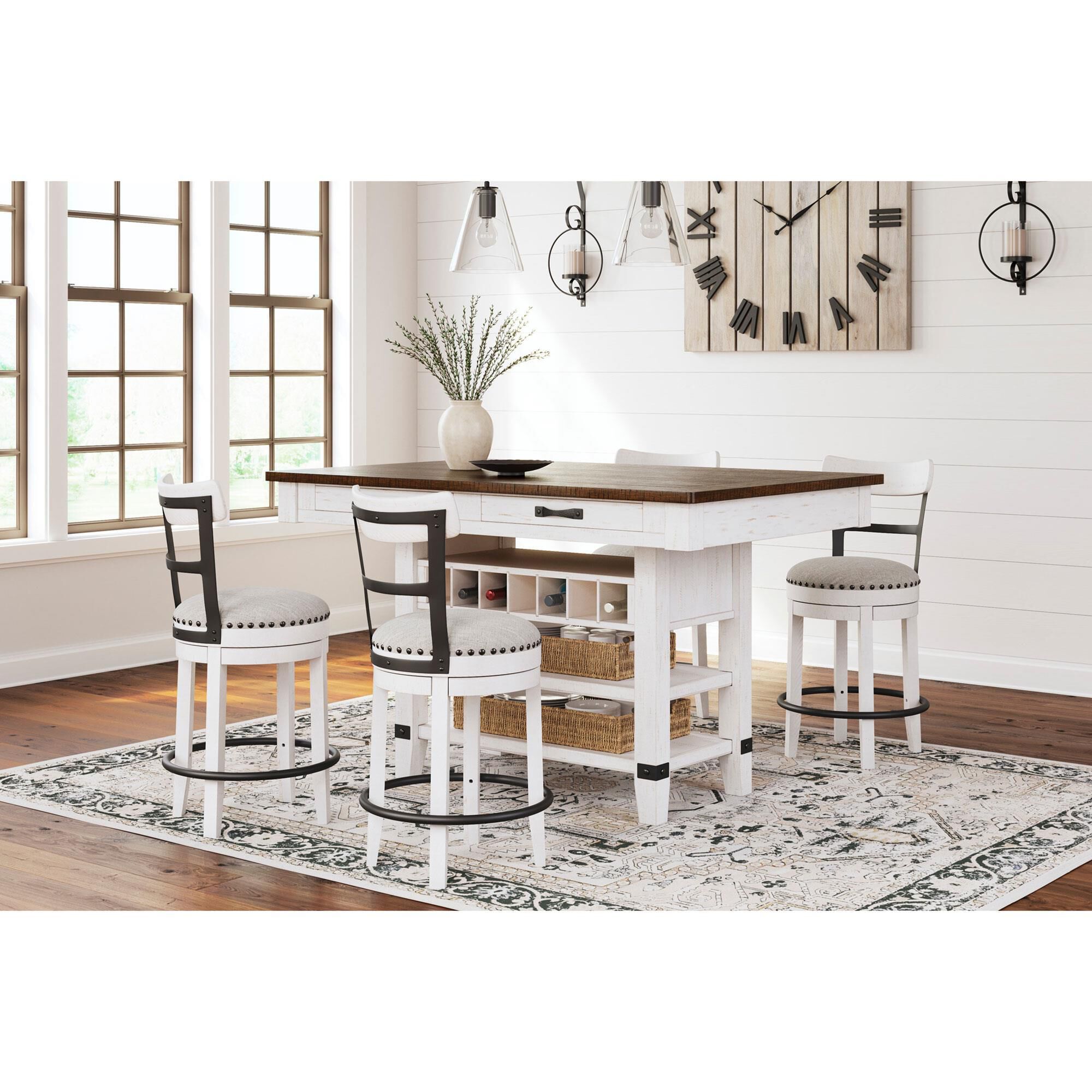 Signature Design by Ashley Valebeck Counter Height Table in White