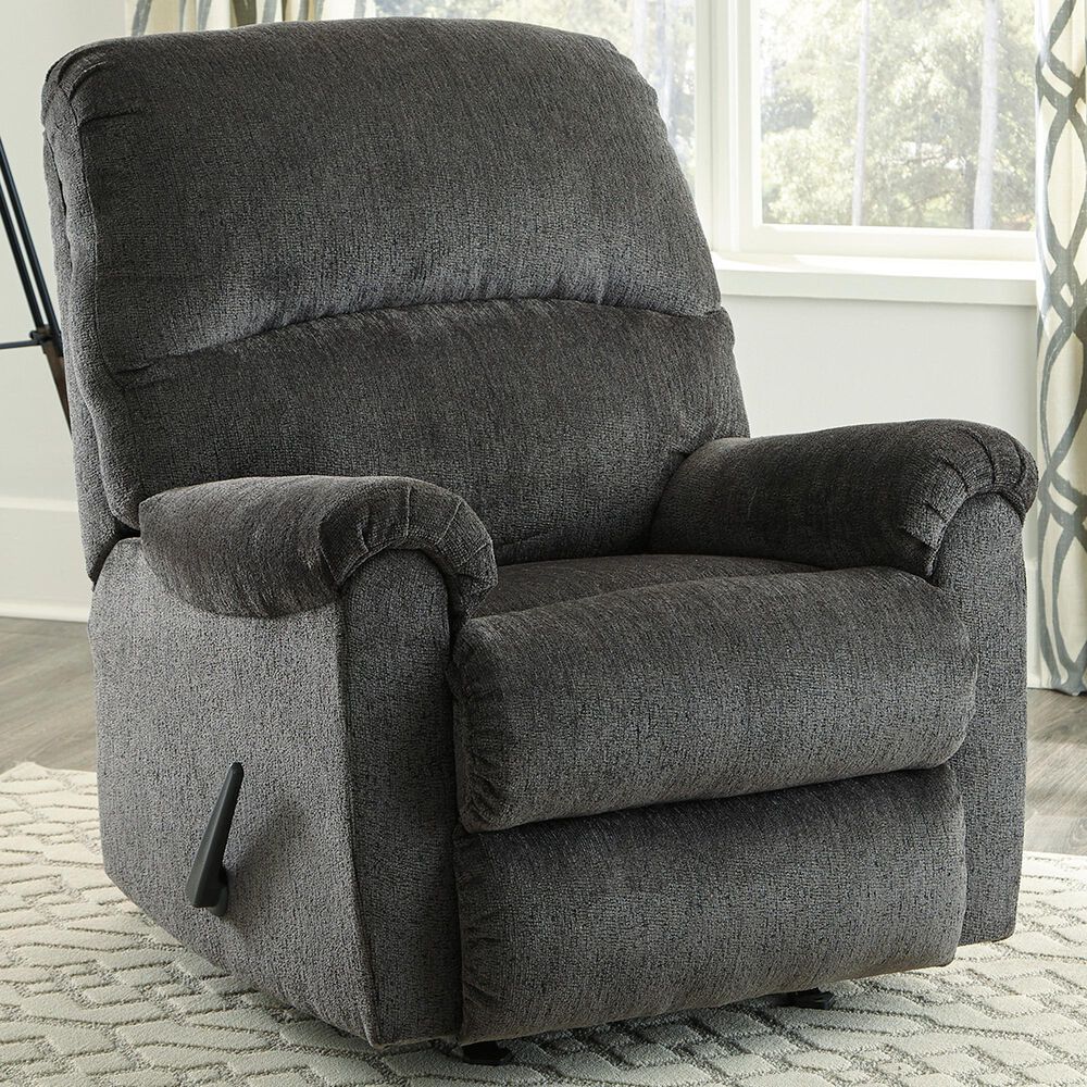 Ashley Ballinasloe Rocker Recliner in Smoke, , large
