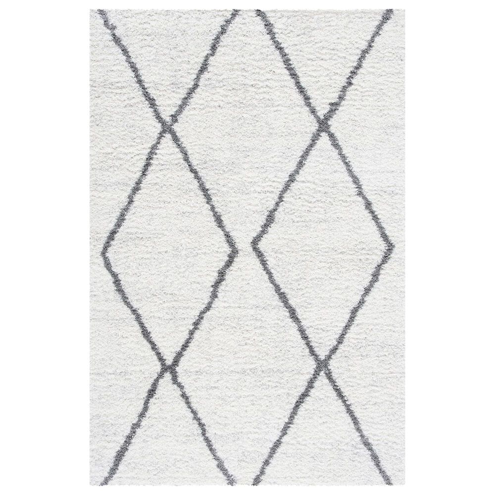 Safavieh August Shag 9" x 12" Ivory and Grey Area Rug, , large