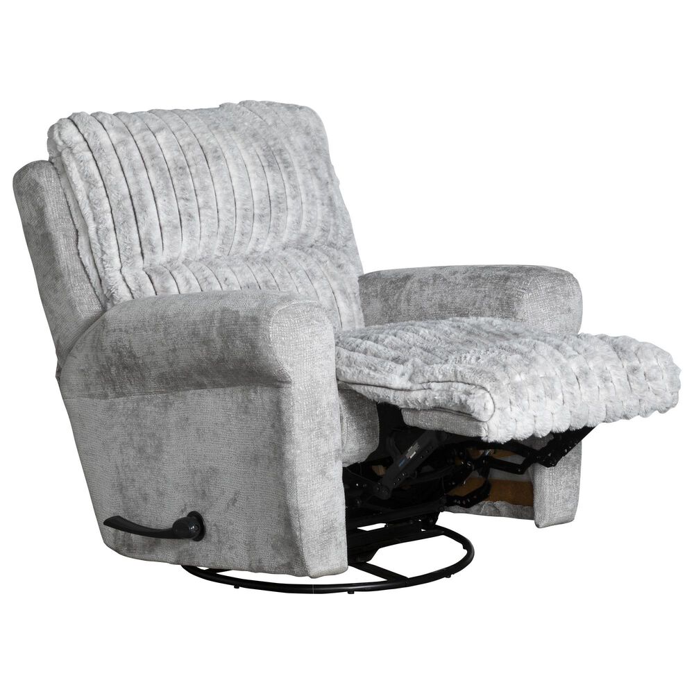 Hartsfield Foxy Swivel Glider Recliner in Nickel, , large