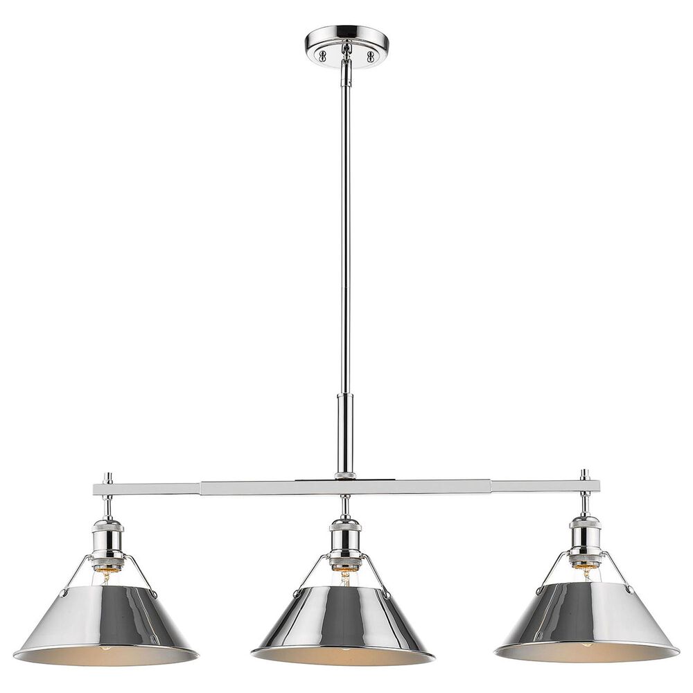 Golden Lighting Orwell 3-Light Linear Pendant in Chrome, , large