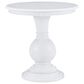 Linon Home Decor Adeline Round Accent End Table in White, , large