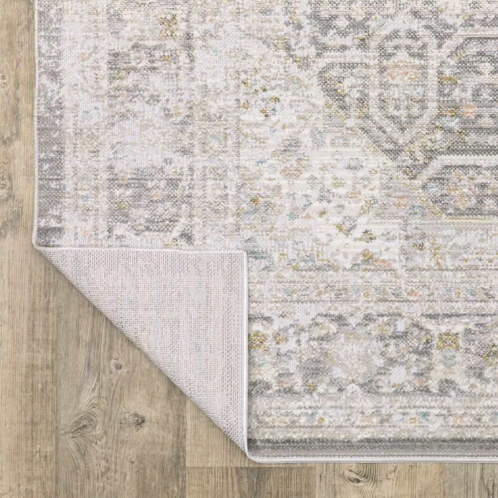 ROW by Oriental Weavers Cavett Gray and Orange 6'7" x 9'6" Area Rug, , large