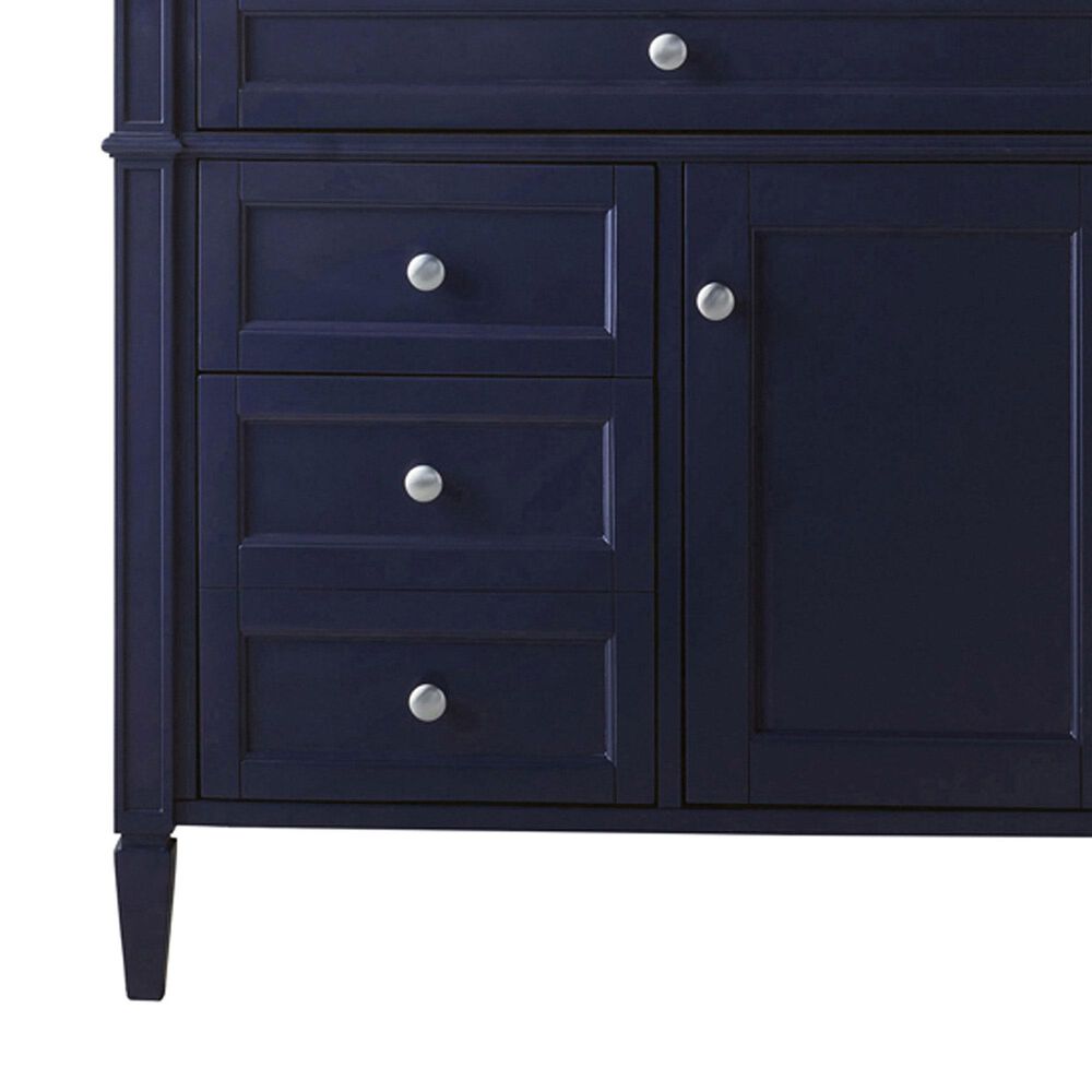 James Martin Vanities Brittany 36" Single Bathroom Vanity in Victory Blue with Single Hole 3 cm White Zeus Quartz Top and Rectangular Sink, , large