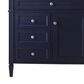 James Martin Vanities Brittany 36" Single Bathroom Vanity in Victory Blue with Single Hole 3 cm White Zeus Quartz Top and Rectangular Sink, , large