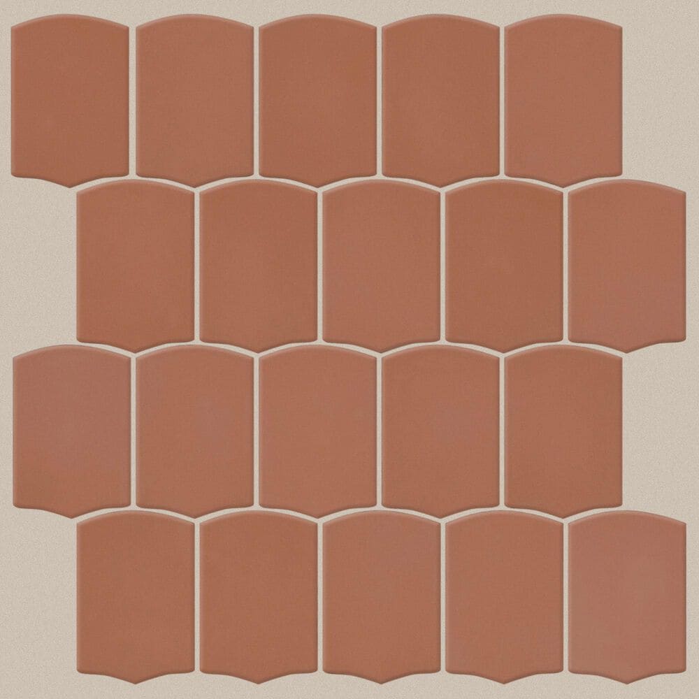 Shaw Embrace Sunset 10" x 10.75" Glass Mosaic Sheet, , large