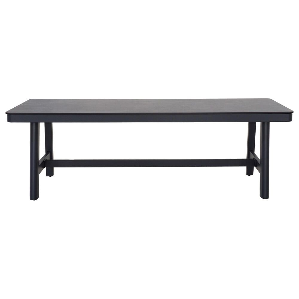 GatherCraft Cyrus Patio Rectangular Coffee Table in Black, , large