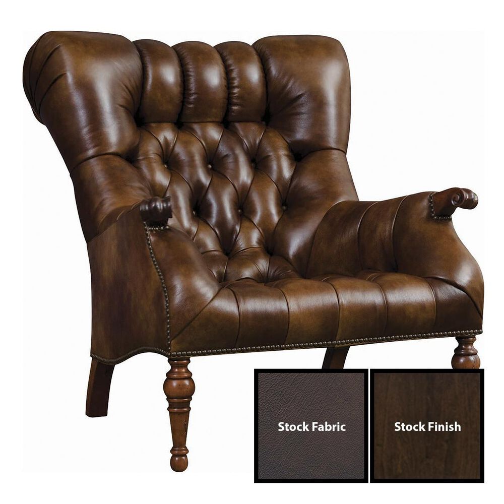 Stickley Furniture Fine Upholstery Leopold"s Chair in Rialto Coffee, , large