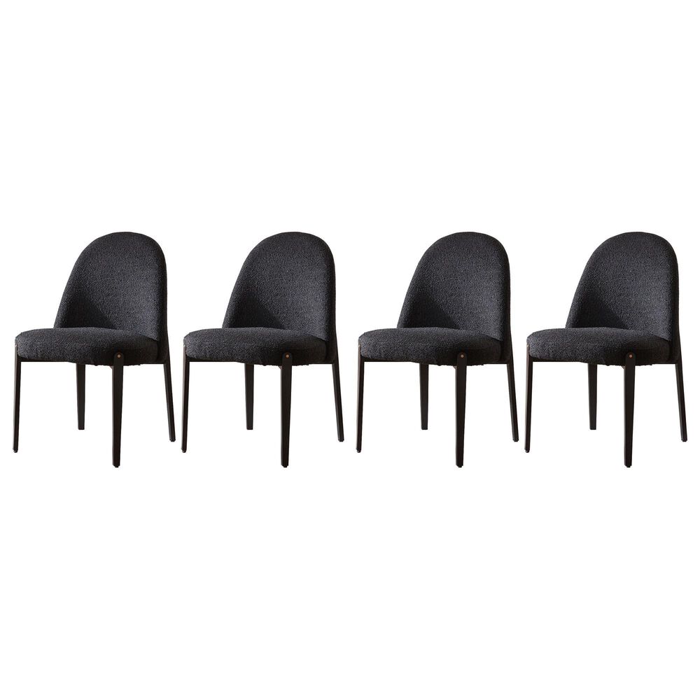 Morden Fort Boucle Side Chair in Black (Set of 4), , large